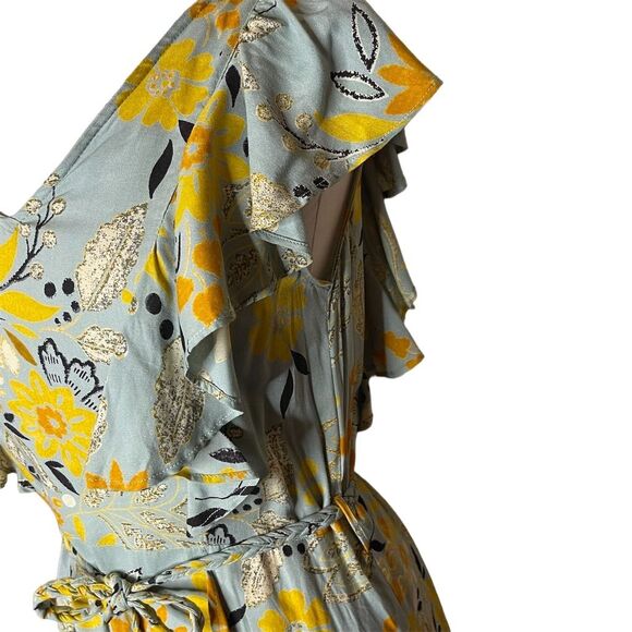 Sky and Sand Women's Floral Flutter Sleeve Dress Size S Multicolor - Picture 3 of 8
